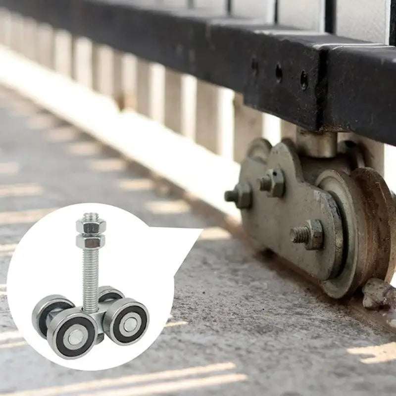 Hanging Sliding Track Wheel Barn Door Rollers 4 Wheel Trolley Assembly Roller Heavy Duty Sliding Door Hanger Labor Saving Tool
