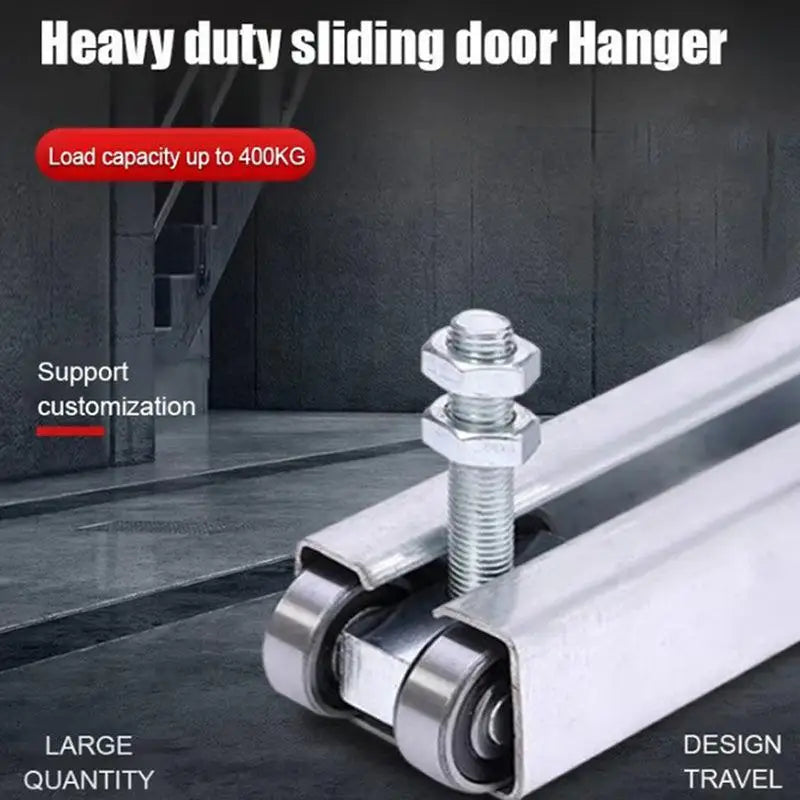 Hanging Sliding Track Wheel Barn Door Rollers 4 Wheel Trolley Assembly Roller Heavy Duty Sliding Door Hanger Labor Saving Tool